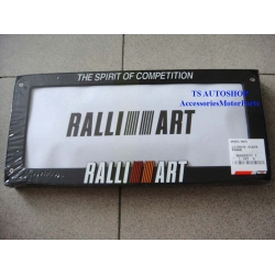 ป้ายทะเบียน ลาย RALLIART สีดำ ติดรถยนต์ เก๋ง กระบะ ตู้ อีโค คาร์ ได้ทุกรุ่น ทุกยี่ห้อ V.1